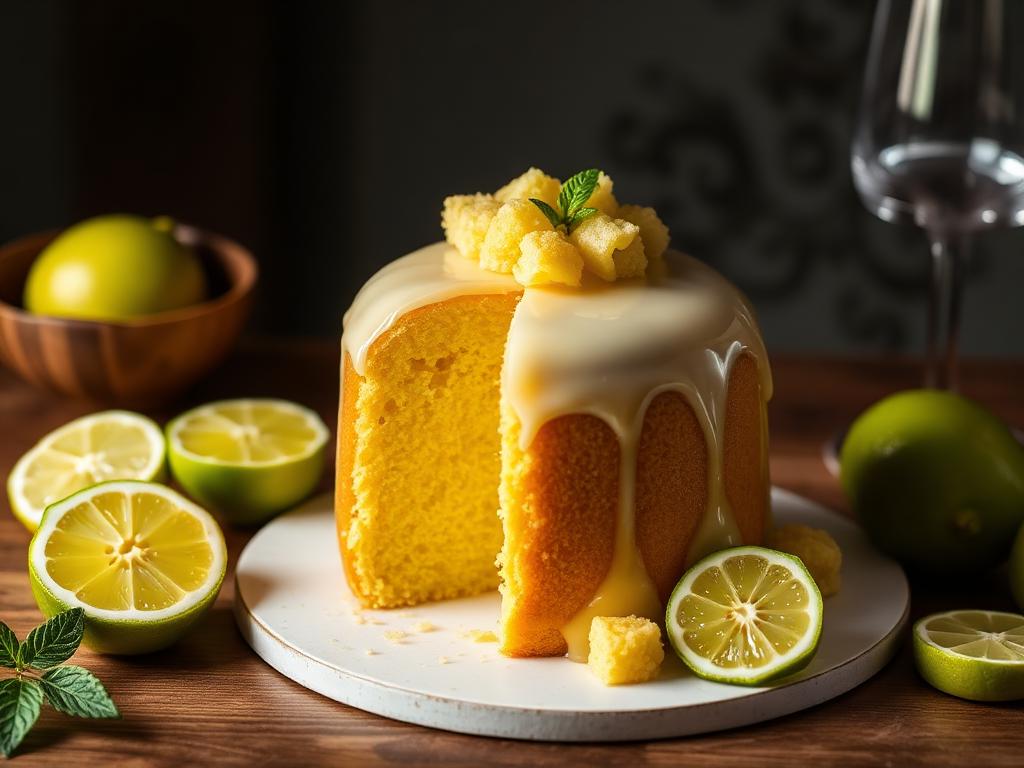 Bolo de Limão com Glacê